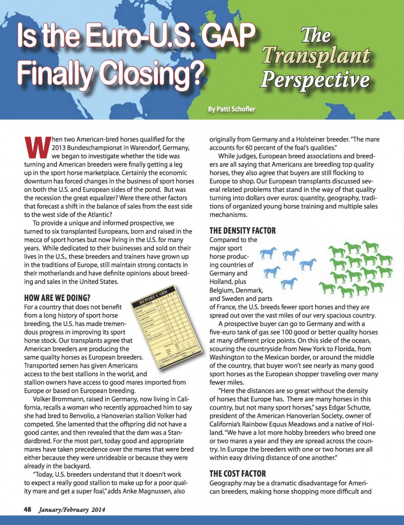 Euro US Gap article from WBT-JanFeb2014